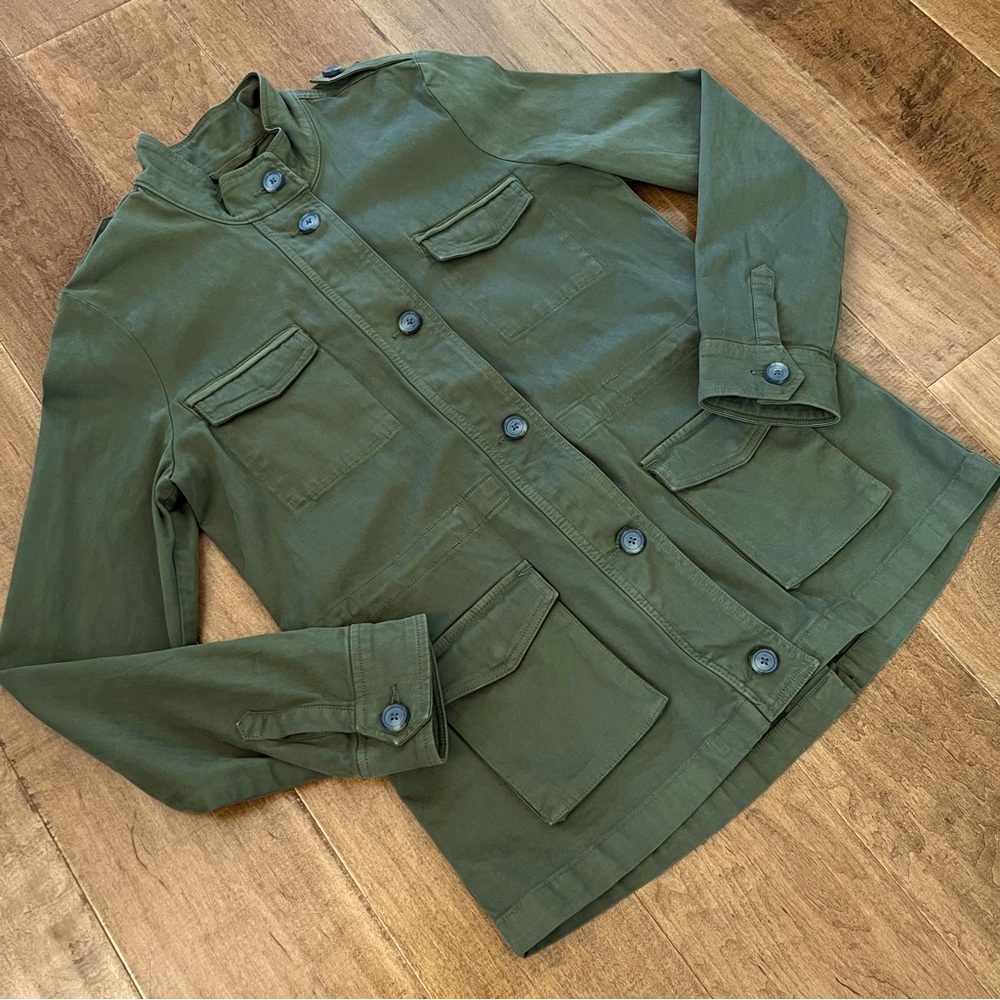 Lucky Brand Army Green Military Style Jacket w/ Drawstring Waist - Size M (EUC)